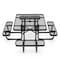 Flash Furniture Square Creekside Picnic Table, Black, Metal, 79.75 in L SLF-EMS-46-BK-GG - alternate 3